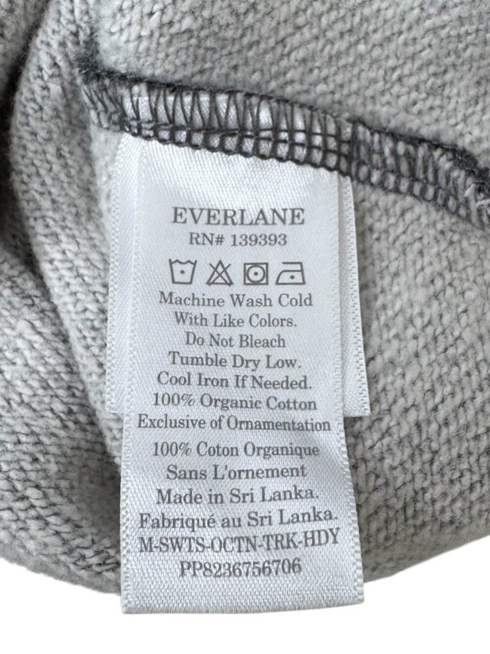 EVERLANE Track Hoodie in Dark Heather Grey - Picture 7 of 8